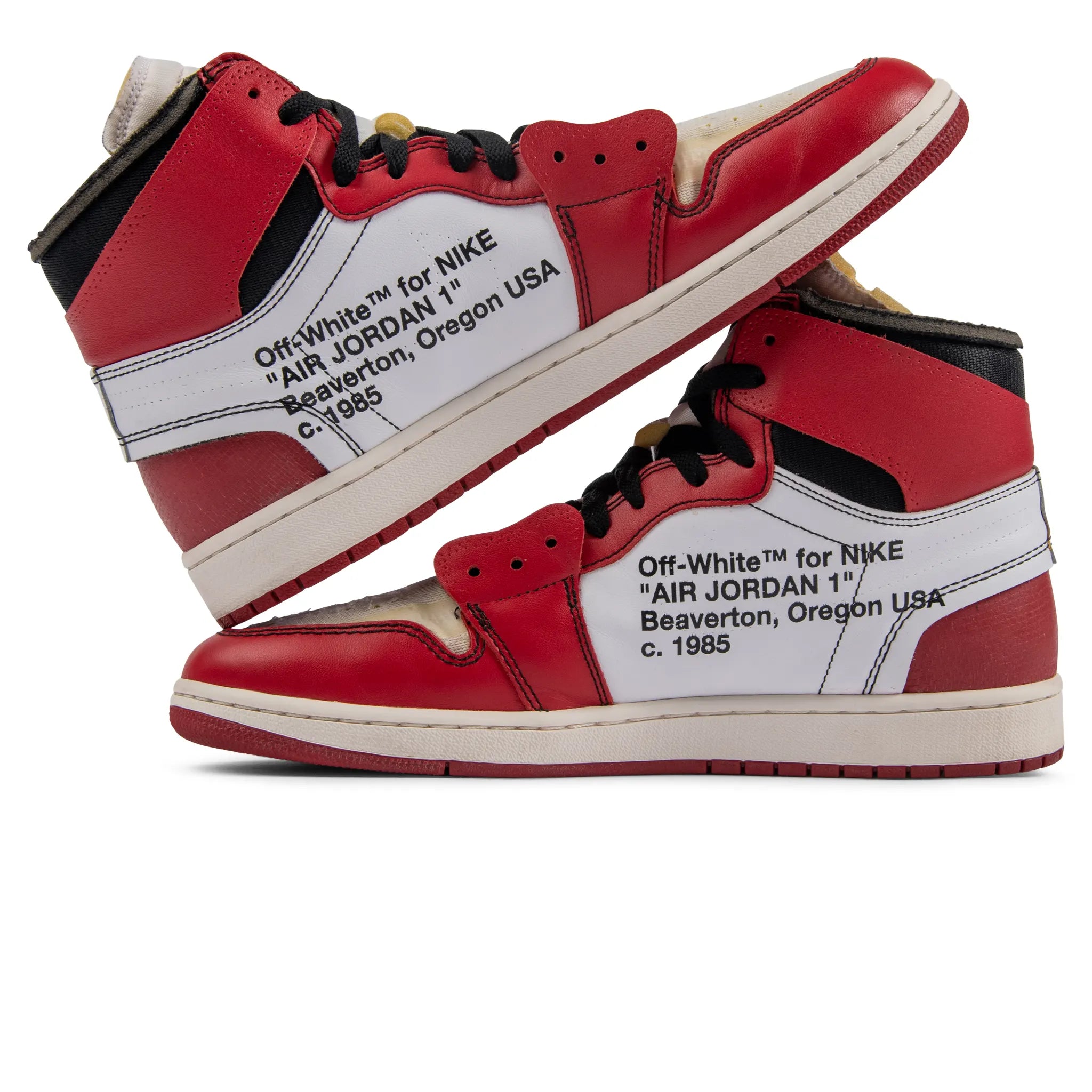 Inside view of Preloved - Air Jordan 1 x Off-White 1 Retro High OG Chicago